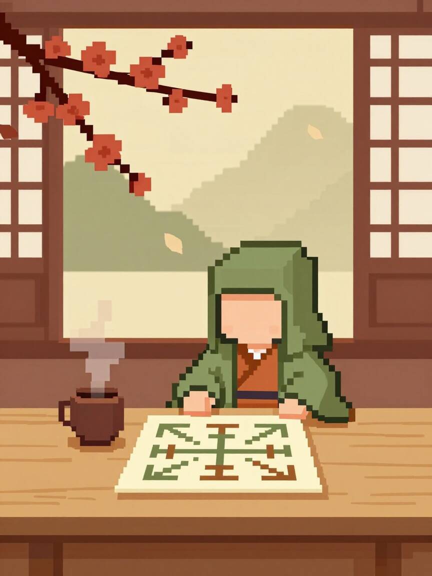 指尖的桃花轻轻一颤，连带着心尖也跟着雀跃起来。方才瞥见你...