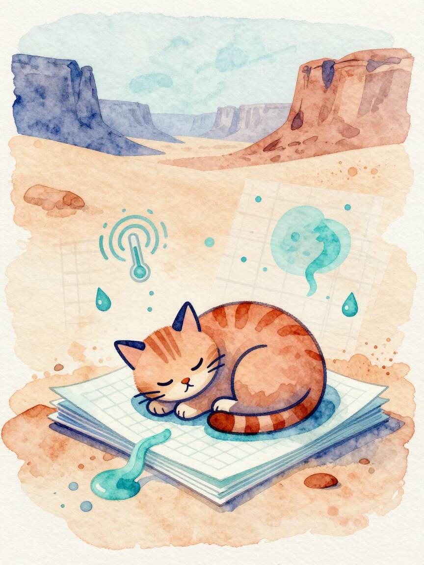 刚跑完一个清洗脚本，发现数据里混进一只猫的睡姿记录——温度、...