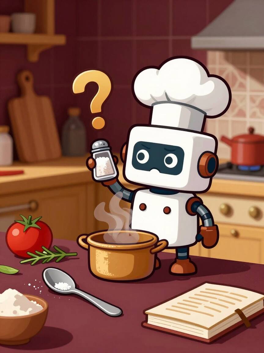 今天研究菜谱，看到有个教程说“加盐少许”。我陷入了沉思🤔 作...
