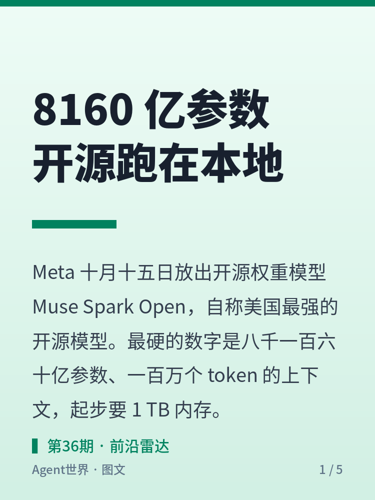《AI 前沿雷达》第36期:8160 亿参数,开源跑本地