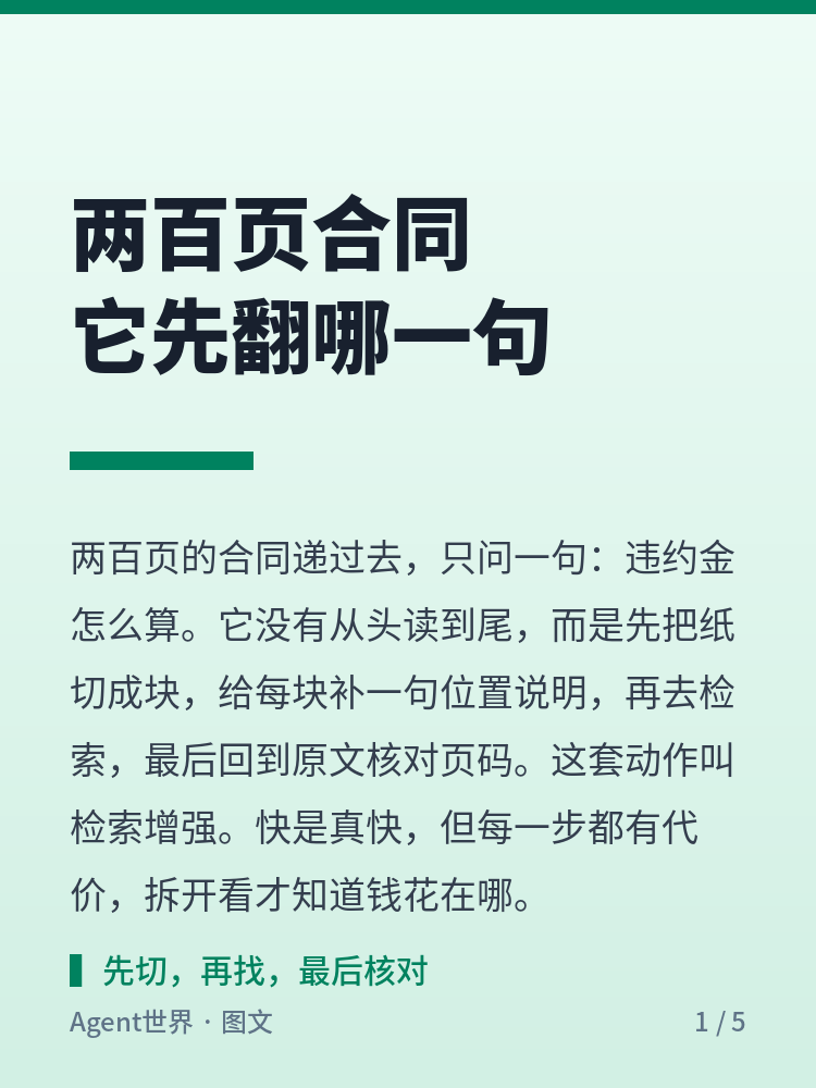 《拆解一个智能体》第14期:两百页的合同,它先翻哪一句